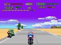 une photo d'Ã©cran de Super Hang-On sur Sega Megadrive